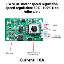 DC7-12V PWM Motor Speed Controller 10A High Power Motor Governor Control Board