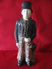 Figur /  "Mann mit Zylinder und Hund"  / Keramik / Dänemark / Dänisches Design