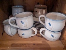 Kaffeeservice handgetöpfert - Landhaus Stil - 19 Teile  Lavendel? Deisterkeramik