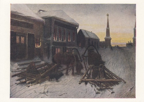 Postkarte russische malerei - -,