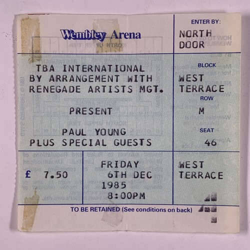 Paul young ticket original - young,