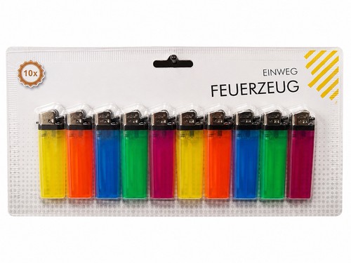 10x einweg feuerzeug - einweg, –