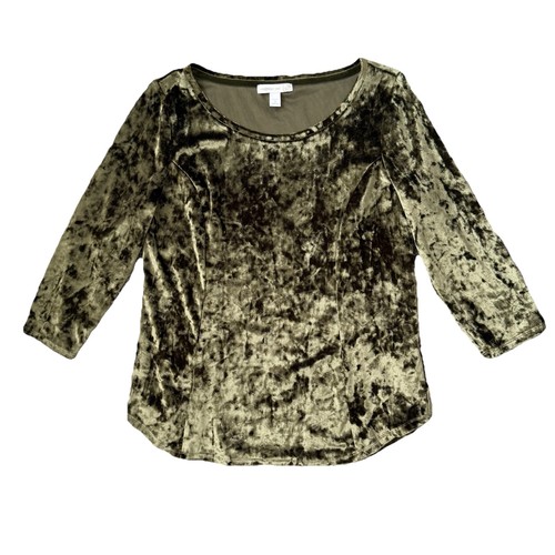 Green velvet top womens - top,