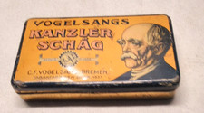 Alte Blechdose  Vogelsangs Kanzler Schäg  Tabakfarbriken Bremen