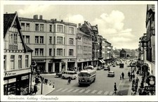 Ak Neumünster in Holstein, Kuhberg Europastraße, Omnibus, Autos,... - 3241460