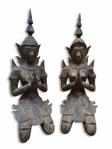 Bronze statue paar - bronze,