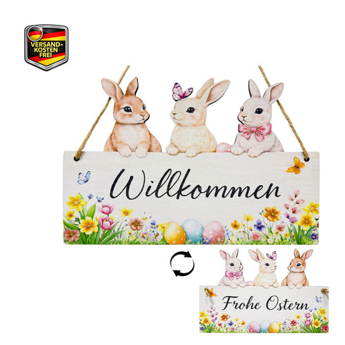 Willkommen schild ostern deko - schild,