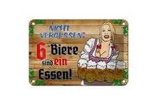 Blechschild Alkohol 12x18cm 6