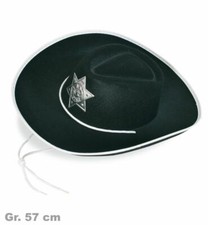 Cowboyhut, schwarz, Gr. 57 cm