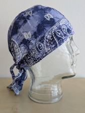 Zandana Piratentuch Headwrap in Blau Weiß