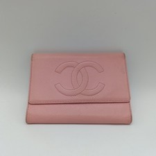 - CHANEL CC Geldbörse / Portmonee   / Rosa , Kaviarleder -