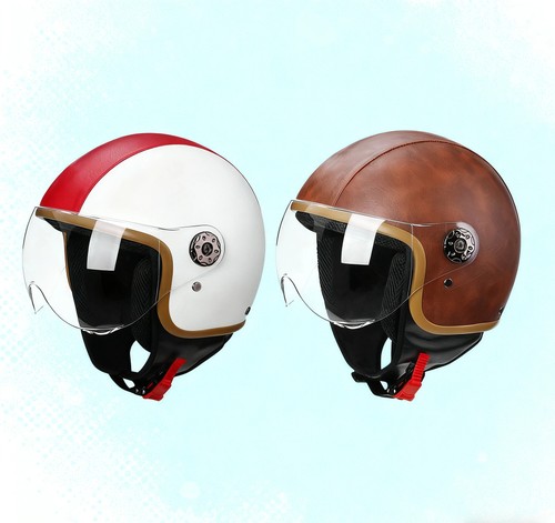 Braun weiß sturzhelm - braun/weiß, 55-62cm