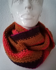 Schlauchschal/Loop  braun, lila, orange, Grobstrick  Handarbeit neu,