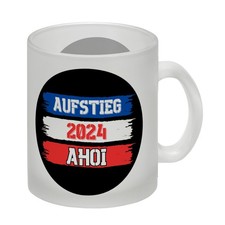Kiel Aufstieg 2024 Glas Tasse mit Spruch Ahoi