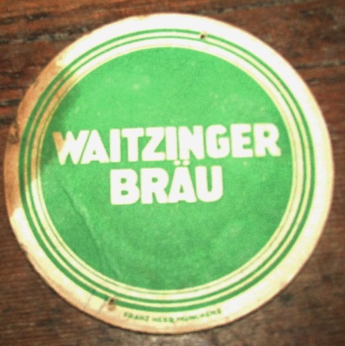 Alter bierdeckel waitzinger - bierdeckel,