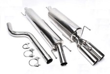 TA EDELSTAHL SPORTAUSPUFF-ANLAGE AB KAT 2 X 76MM + ABE - OPEL ASTRA G CARAVAN