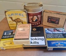 Zigaretten Dosen Schachtel Vintage Camel Astor Sobranie Karelias EGYPTICA Selten