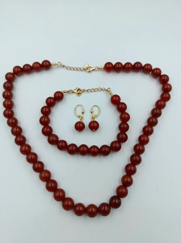 Schmuckset aus karneol - karneol, mit