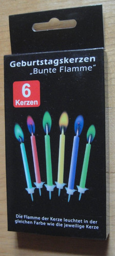 Geburtstagskerzen bunte flamme - geburtstagskerzen,