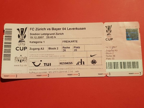 Used ticket uefa cup - ticket,