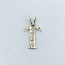 14k Gelbgold Buchstabe T