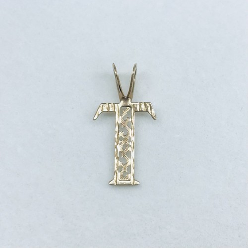 14k gelbgold buchstabe - buchstabe, t