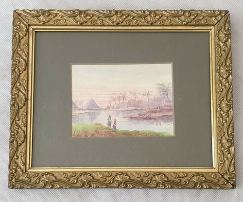 Vintage gerahmtes aquarell - vintage,
