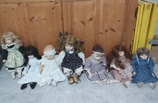 alte puppen sammlung, teilweisue Porzellan, handgemacht