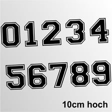Startnummern Zahlen Aufkleber »» 10cm «« Motorrad Auto Rennnummer PKW Boot Zahl