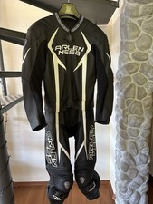 Motorrad Lederkombi 2-teilig, Arlen Ness, schwarz-weiß, Größe 52