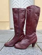 Salamander Stiefel Leder Engschaft gefüttert Bordeaux 80er True Vintage boots