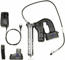 PRESSOL Akku-Fettpresse 18V Li-Ion mit 2 Akkus für 400g Kartusche, +Koffer 18047