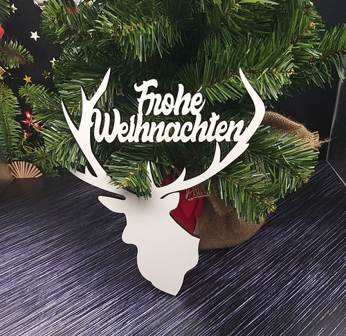 Hirschkopf frohe weihnachten - frohe,