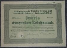 Wollgarnfabrik Tittel & Krüger und Sternwoll 1934 100 RM