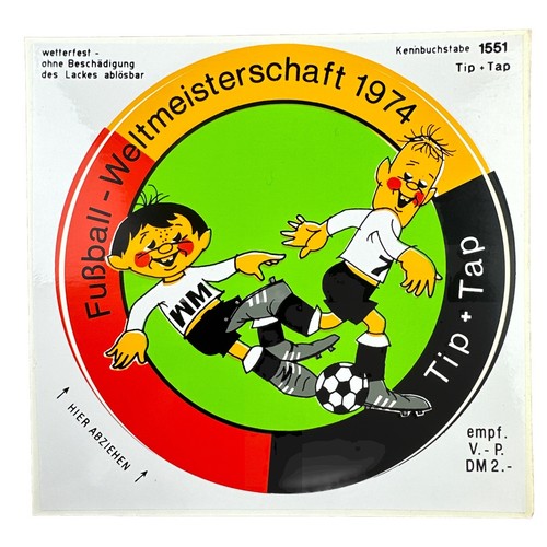 Werbe aufkleber tip tap - tip, +