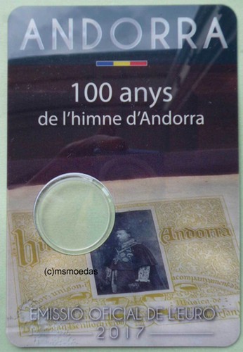 Andorra euro münzkarte 2017 - andorra,