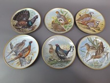 Franklin Porcelain 6 Wandteller Sammelteller Zierteller Teller Vögel Porzellan