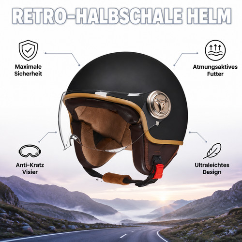 Chopperhelm mit gehörschutz - chopperhelm,