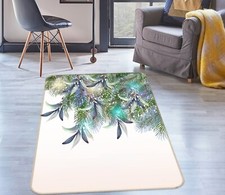 3D Schön Blau Blätter M6279