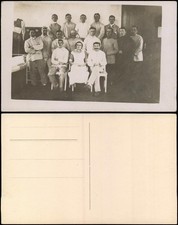 Krankenzimmer Soldaten Krankenschwester Zimmer WK1 1917 Privatfoto