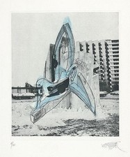 Beton Cadillacs. Lithografie