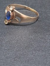 Alter Gold Ring mit Saphir