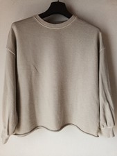 Leichtes weiches Sweat-Shirt S (M/L/XL) hell beige Oversized siehe Maße