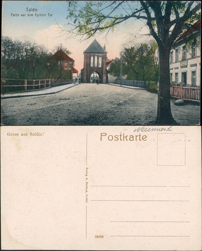 Postcard soldin myślibórz - postcard,