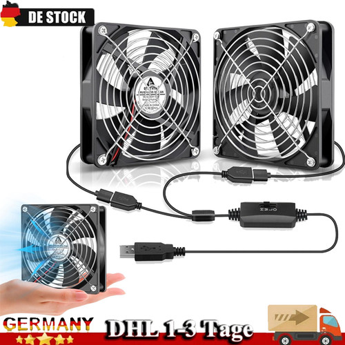 Usb ventilator 140mm - 2-in-1-usb,
