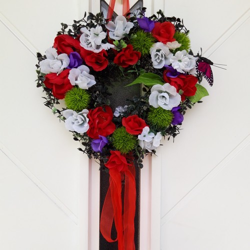 Türkranz herz mit blumen - mit,