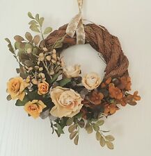 Frühlingsdeko Türkranz Frühling Türdeko Seiden- und Kunstblumen auf Reisigkranz