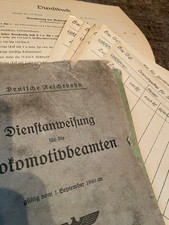 1940 DA Lokomotivbeamte Reichsbahn RBD Berlin S-Bahn Buchfahrplan Bw Grunewald