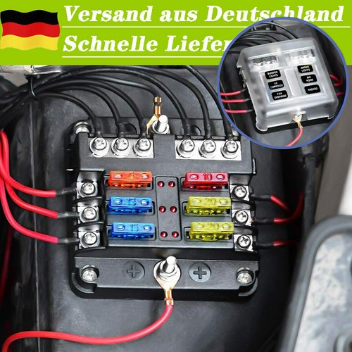 Weg sicherungshalter 12v 32v - 6-weg,