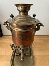 Samowar Alentschikov und Zimin Antik Moskau Holzkohle Messing ca 1900